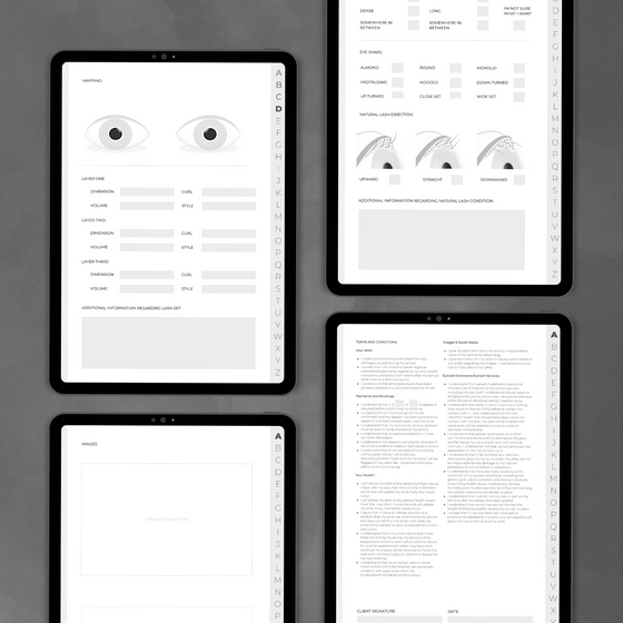 Digital Lash Record Book - GoodNotes and Canva Compatible